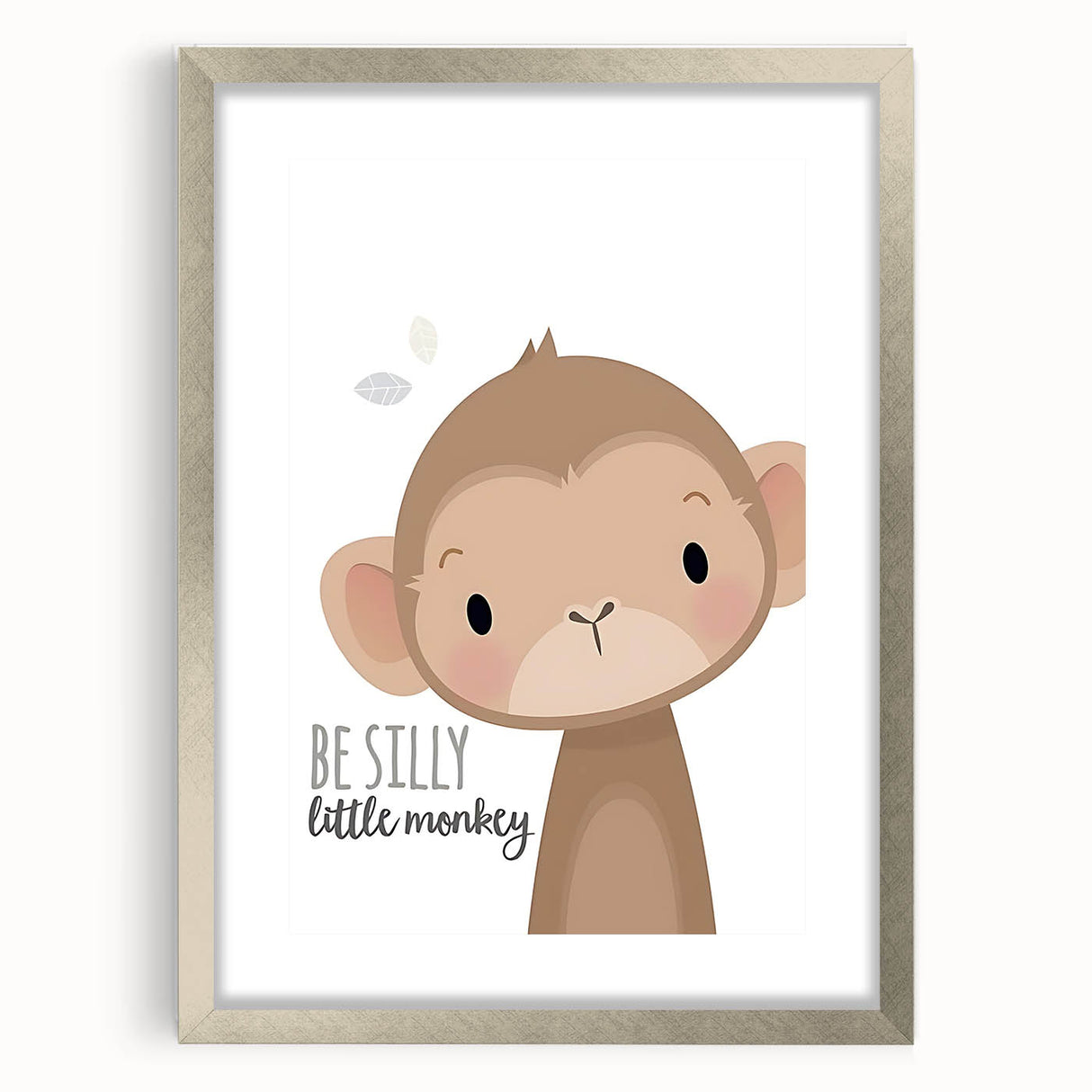 Playful Monkey Nursery Wall Art - Kids Room Decor Print