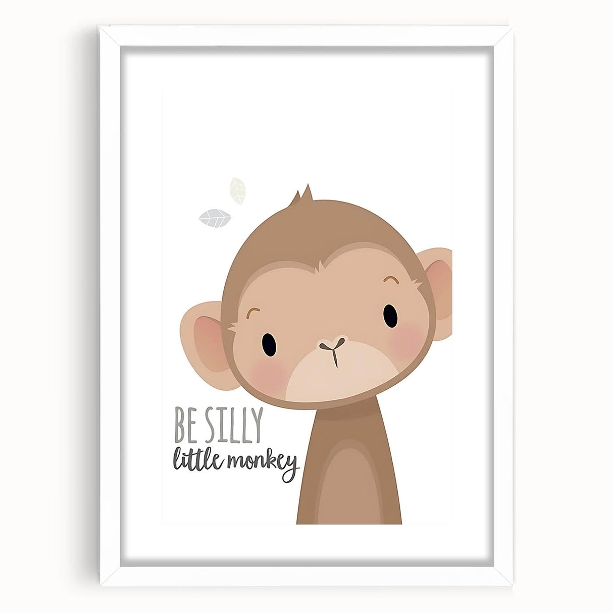 Playful Monkey Nursery Wall Art - Kids Room Decor Print