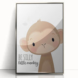 Playful Monkey Nursery Wall Art - Kids Room Decor Print