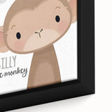 Playful Monkey Nursery Wall Art - Kids Room Decor Print