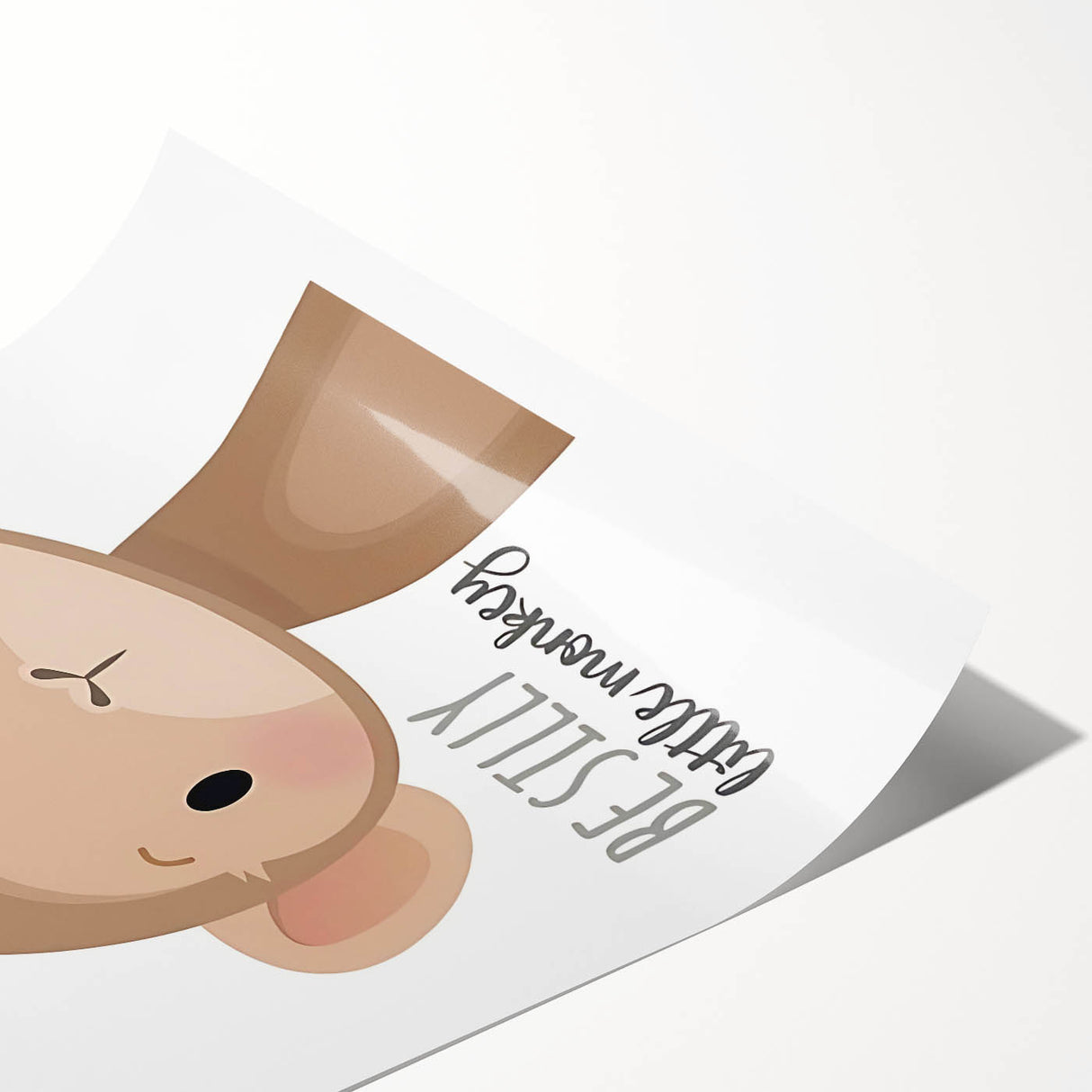 Playful Monkey Nursery Wall Art - Kids Room Decor Print