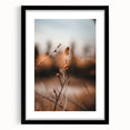 Extra large abstract art print featuring vibrant autumnal colors on textured canvas, framed in black.