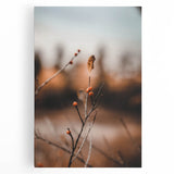 Large black and white abstract depiction of fall on stretched canvas, ideal for kitchen art.