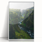 Art deco poster of a spring scene with pastel colors on a white acrylic frame, ideal for nursery wall decor.