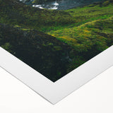 Art deco poster featuring a stylized spring scene in pastel colors on rolled canvas, suitable for dining room walls.