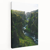 Spring-themed abstract art on stretched canvas with vivid green and yellow tones, ideal for kitchen wall art.