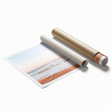 Extra large rolled canvas featuring a floral art design in pastel shades.