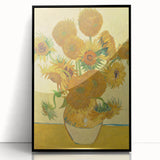 Large abstract wall art featuring swirling blue and yellow patterns on a black acrylic framed print.