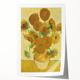 Rolled canvas print of Van Gogh-inspired floral art in vibrant colors, suitable for art wall dining room.