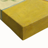 Black and white landscape painting on a large stretched canvas, featuring a serene nature scene, ideal for bedroom wall art.