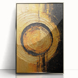 Framed abstract strokes wall art in acrylic with a silver finish, showcasing vibrant colors and fluid designs, perfect for modern home decor.