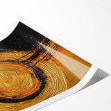 Abstract strokes wall art print showcasing vibrant colors and dynamic patterns, rolled for easy shipping and display, perfect for modern home decor.