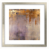 Abstract strokes wall art framed in silver with a mat, showcasing vibrant colors and intricate patterns, perfect for modern home decor. Ideal for art enthusiasts.