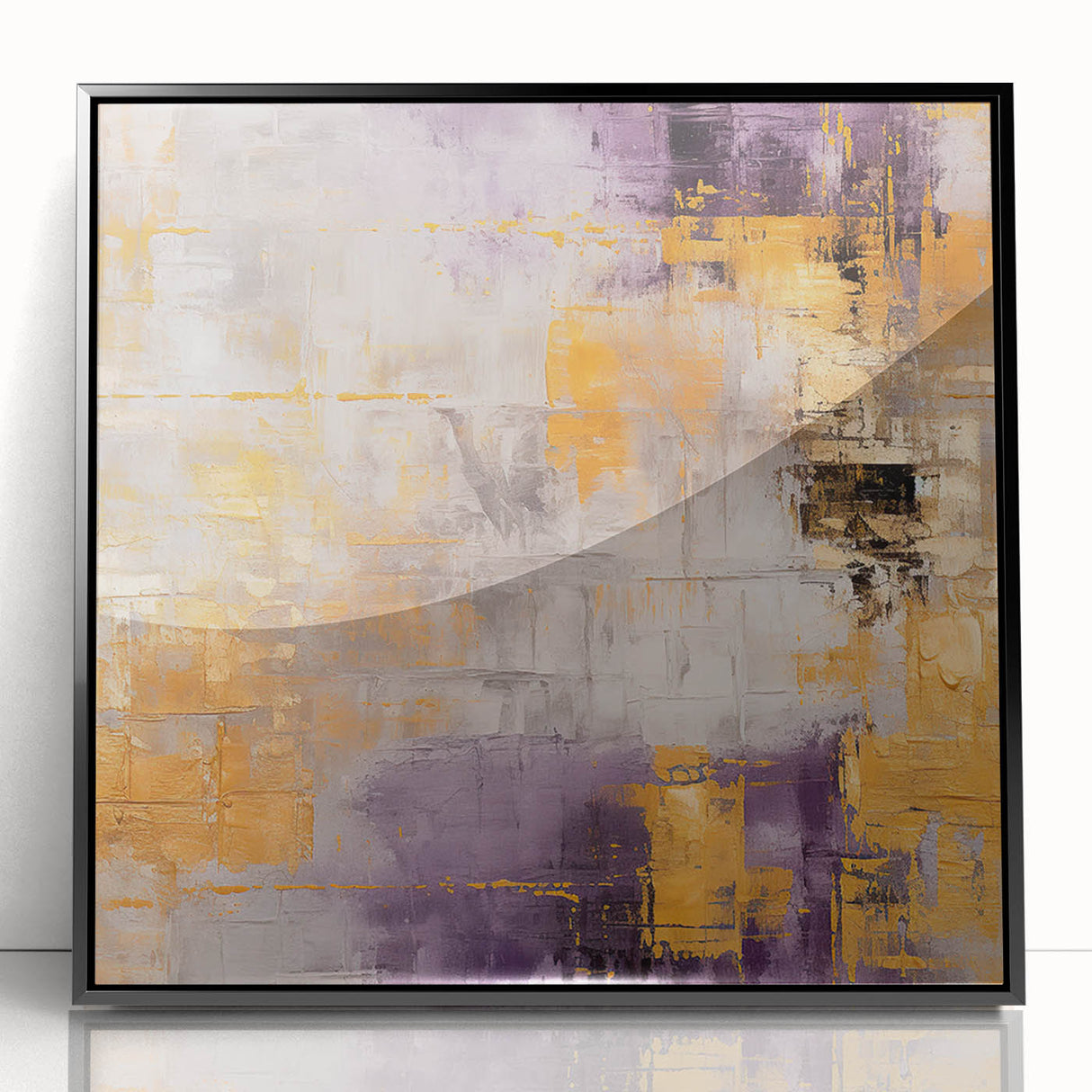 Framed abstract wall art featuring dynamic black strokes on a white background, ideal for modern home decor. Perfect for adding a touch of sophistication and creativity to any living space.