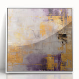 Framed abstract strokes wall art in white acrylic, showcasing vibrant colors and dynamic patterns, perfect for modern home decor and artistic ambiance.