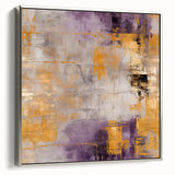 Framed canvas wall art showcasing abstract strokes in silver tones, emphasizing a modern aesthetic. Perfect for contemporary home decor to enhance any living space.