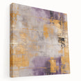 Abstract strokes wall art in vibrant colors displayed on a stretched canvas, showcasing vivid brushwork and a modern design, perfect for enhancing contemporary interiors.
