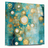 Abstract wall art featuring colorful strokes in vibrant hues, displayed within a sleek acrylic glass frame, showcasing its modern design and intricate details. Ideal for contemporary home decor, this artwork adds a dynamic touch to any space.