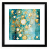 Abstract strokes wall art framed with a black mat, showcasing vibrant colors and dynamic patterns, ideal for modern home decor and artistic expression.