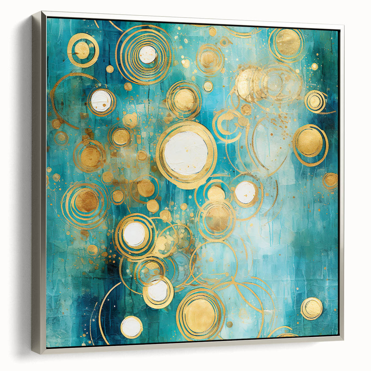 Abstract strokes wall art on a framed canvas, showcasing elegant silver accents and textured layers, perfect for modern home decor. Ideal for enhancing living spaces.