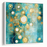 Framed abstract strokes wall art in a sleek white frame, showcasing vibrant colors and dynamic patterns, perfect for modern home decor. This piece adds a contemporary touch to any living space, enhancing the aesthetic with its artistic flair.