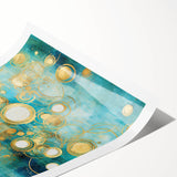 Colorful abstract strokes wall art print showcasing vibrant hues of blue, pink, and yellow, ideal for modern home decor. Perfect for adding a touch of creativity to any interior space.