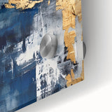 Close-up of abstract strokes wall art on acrylic glass, showcasing vibrant colors and dynamic patterns, perfect for modern home decor and artistic ambiance.