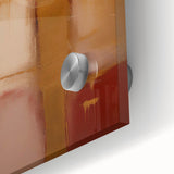 Close-up of abstract strokes wall art on acrylic glass, showcasing vibrant colors and dynamic patterns, ideal for modern interior decor.