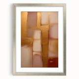 Abstract strokes wall art featuring a silver frame and mat, showcasing vibrant colors and dynamic lines, ideal for modern home decor and artistic expression.