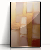 Framed acrylic wall art showcasing a modern abstract design with vibrant strokes in black, perfect for contemporary home decor. Ideal for living rooms and offices.