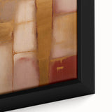 Abstract strokes wall art design featuring vibrant blue, orange, and yellow colors on a framed canvas, showcasing intricate brushwork and texture, perfect for modern decor accents.