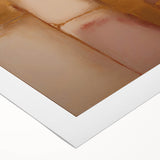 Abstract strokes wall art on rolled canvas, showcasing vibrant blue, orange, and yellow hues, perfect for modern decor. Ideal for enhancing living spaces with contemporary flair.