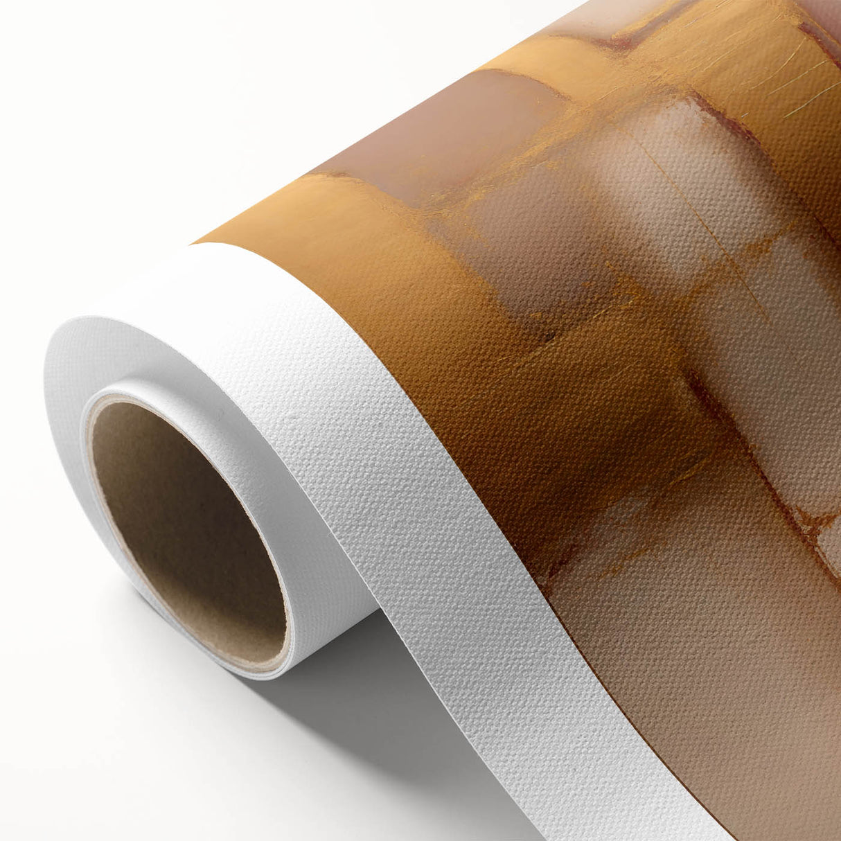 Abstract wall art design on rolled canvas showcasing vibrant strokes in bold colors, perfect for modern home decor. Packaged securely in a cardboard tube for delivery.