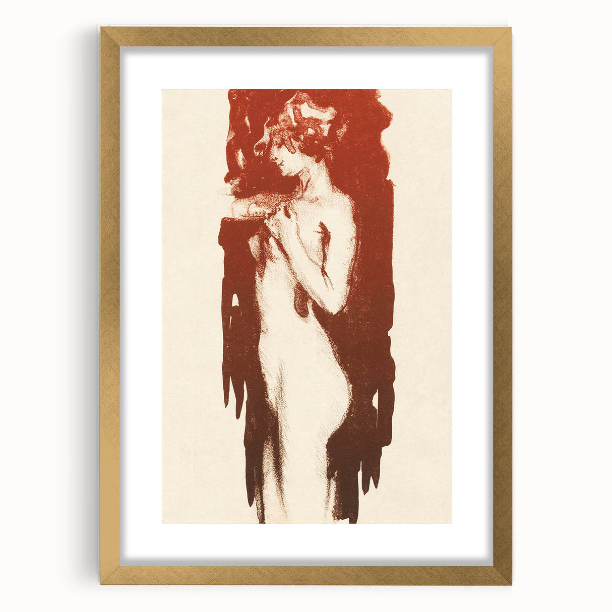 Modern Wall Art - Huib Luns’ Staande naakte vrouw Print