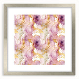 Abstract strokes wall art framed in silver with a white mat, showcasing vibrant colors and dynamic brushstrokes, perfect for modern home decor.