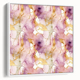 Abstract strokes wall art in a sleek white frame, showcasing vibrant colors and dynamic patterns, perfect for modern home decor. Ideal for adding a touch of creativity to any room.