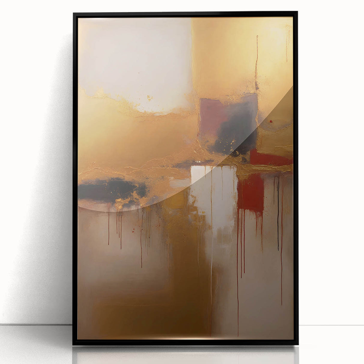Framed abstract wall art featuring dynamic black strokes on a white background, ideal for modern home decor. The artwork exudes a contemporary aesthetic, enhancing interior spaces with its bold design and elegant framing.