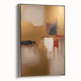 Framed canvas wall art showcasing an abstract design with silver strokes, presented in a stylish side view, ideal for modern home decor. Perfect for adding elegance to any room.