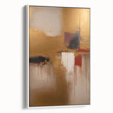 Framed canvas wall art showcasing abstract strokes in soft pastel colors, set against a white background, ideal for modern home decor.