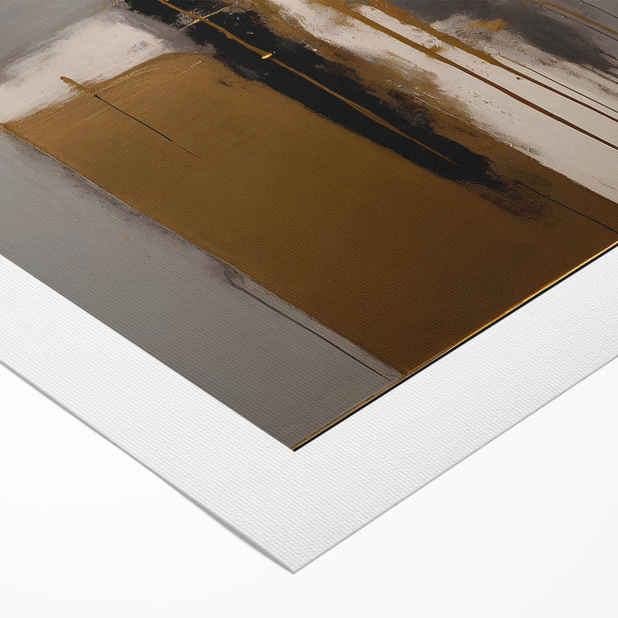 Abstract strokes wall art on rolled canvas, showcasing vibrant colors and dynamic brushwork, elegantly packaged in a protective cardboard tube for delivery.