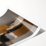 Colorful abstract strokes wall art print showcasing vibrant hues of blue, orange, and yellow, designed to enhance modern interiors, rolled for easy framing.