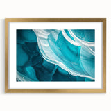 Gold-framed landscape artwork featuring a cave scene, elegantly matted for a sophisticated display. Ideal for enhancing home decor with nature-inspired aesthetics.
