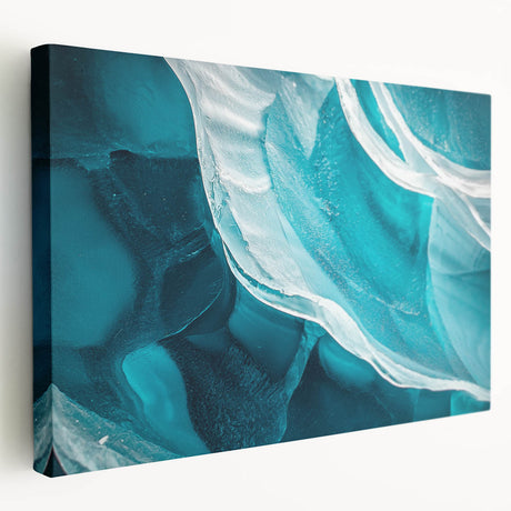 Stretched canvas artwork depicting a serene landscape with caves, showcasing vibrant colors and intricate details, perfect for enhancing home decor or office spaces.