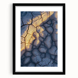 Black frame showcasing a landscape artwork with dramatic cliffs and a matte finish, perfect for modern home decor. Ideal for enhancing interior aesthetics.