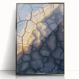 Framed acrylic artwork showcasing a stunning cliff landscape with vibrant colors and intricate details, perfect for modern home decor and art enthusiasts.