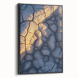 Framed canvas artwork depicting dramatic cliffs in a landscape scene, showcasing rich colors and detailed textures, perfect for modern home decor aesthetics.