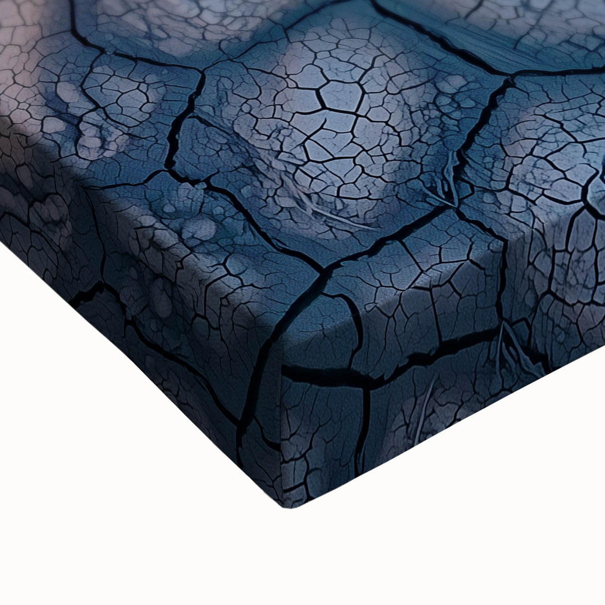 Close-up of a stretched canvas print showcasing a vibrant landscape of cliffs, highlighting intricate textures and rich colors, ideal for home decor. Perfect for art enthusiasts seeking unique wall art.