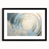 Large Bedroom Wall Decor – Gold & Blue Acrylic and Canvas Art