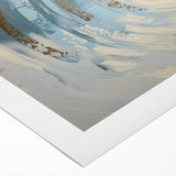 Large Bedroom Wall Decor – Gold & Blue Acrylic and Canvas Art