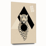 Custom Dining Room Wall Decor - Leopard & Geometric Artwork